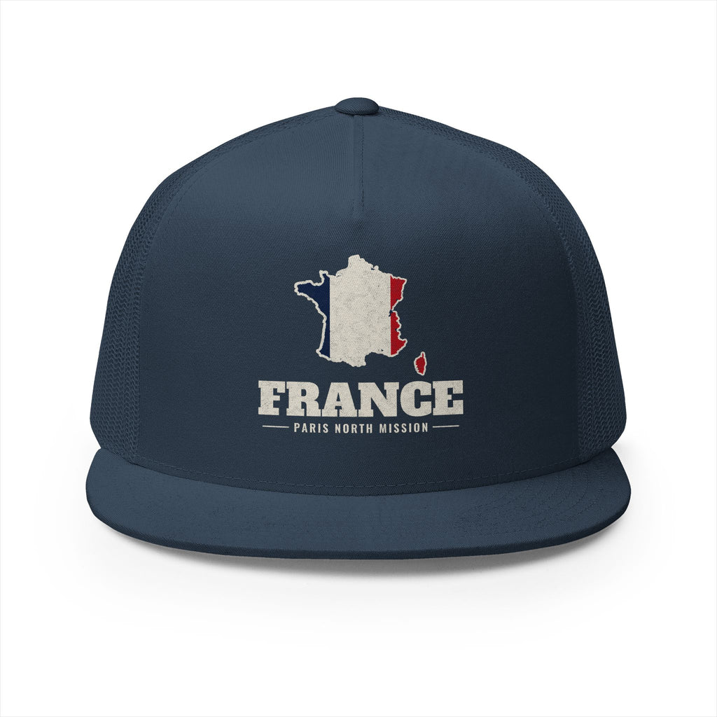 France Paris North Mission Flag Map Trucker Hat