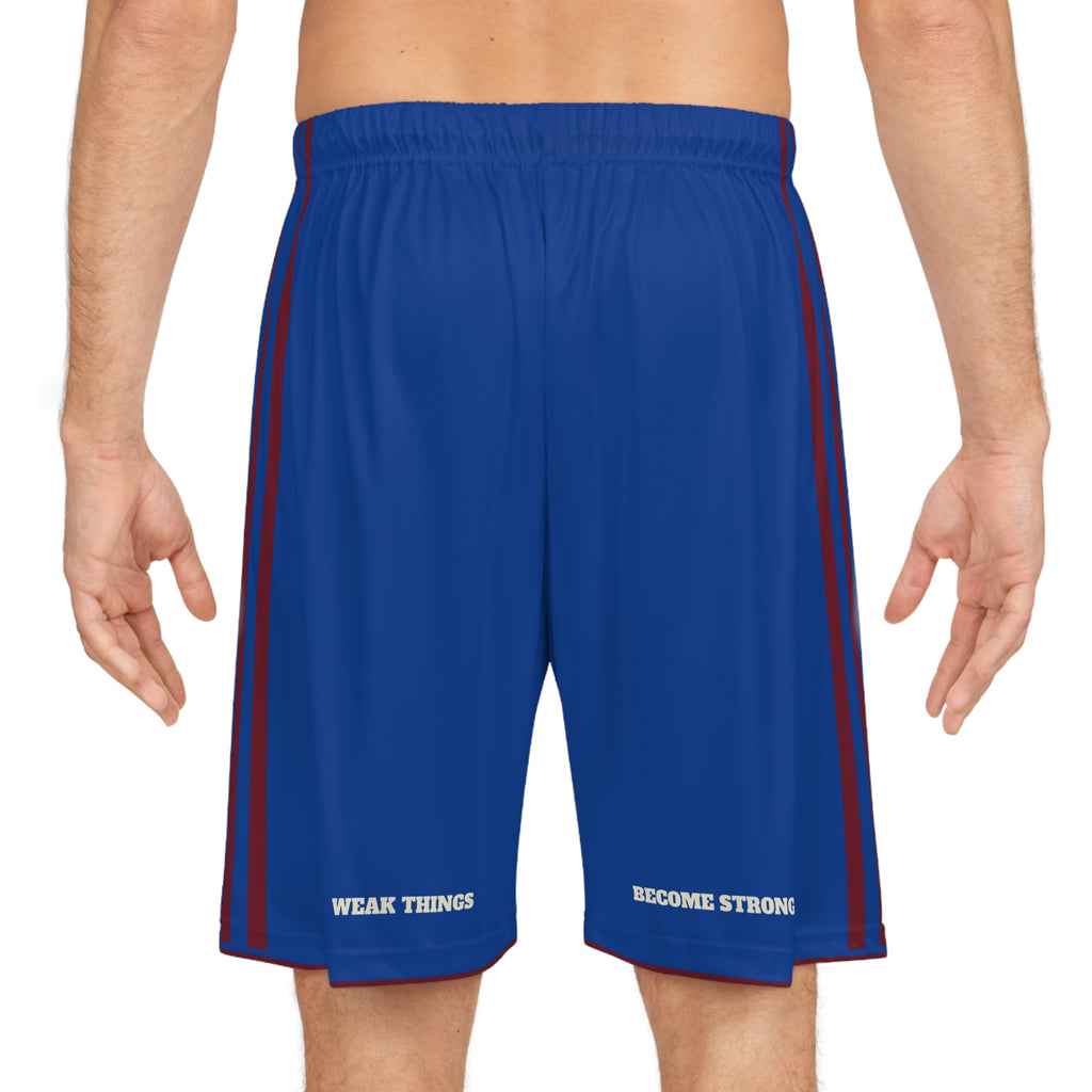 Michigan Detroit Mission Basketball Shorts, worn, back view