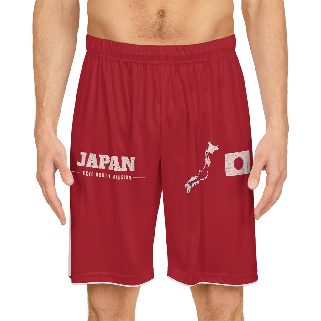 Japan Tokyo North Mission Basketball Shorts, worn, front view