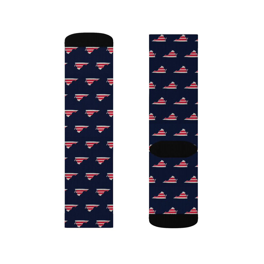 Washington DC South Mission Flag Map Socks