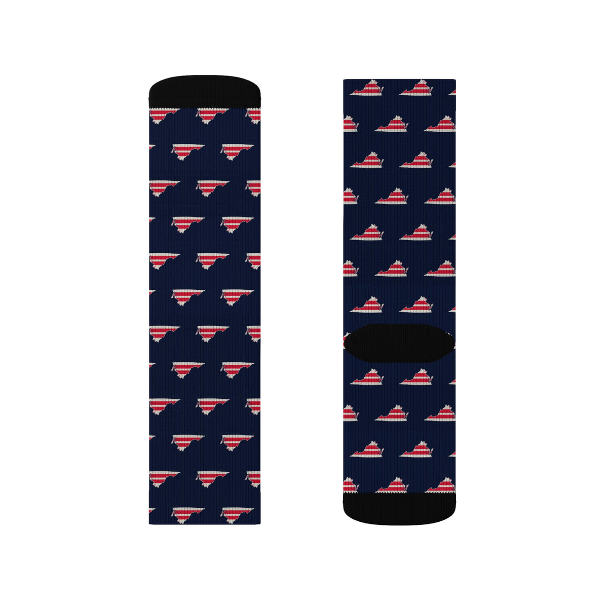 Washington DC South Mission Flag Map Socks
