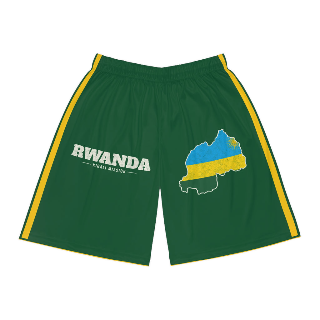 Rwanda Kigali Mission Basketball Shorts, front view