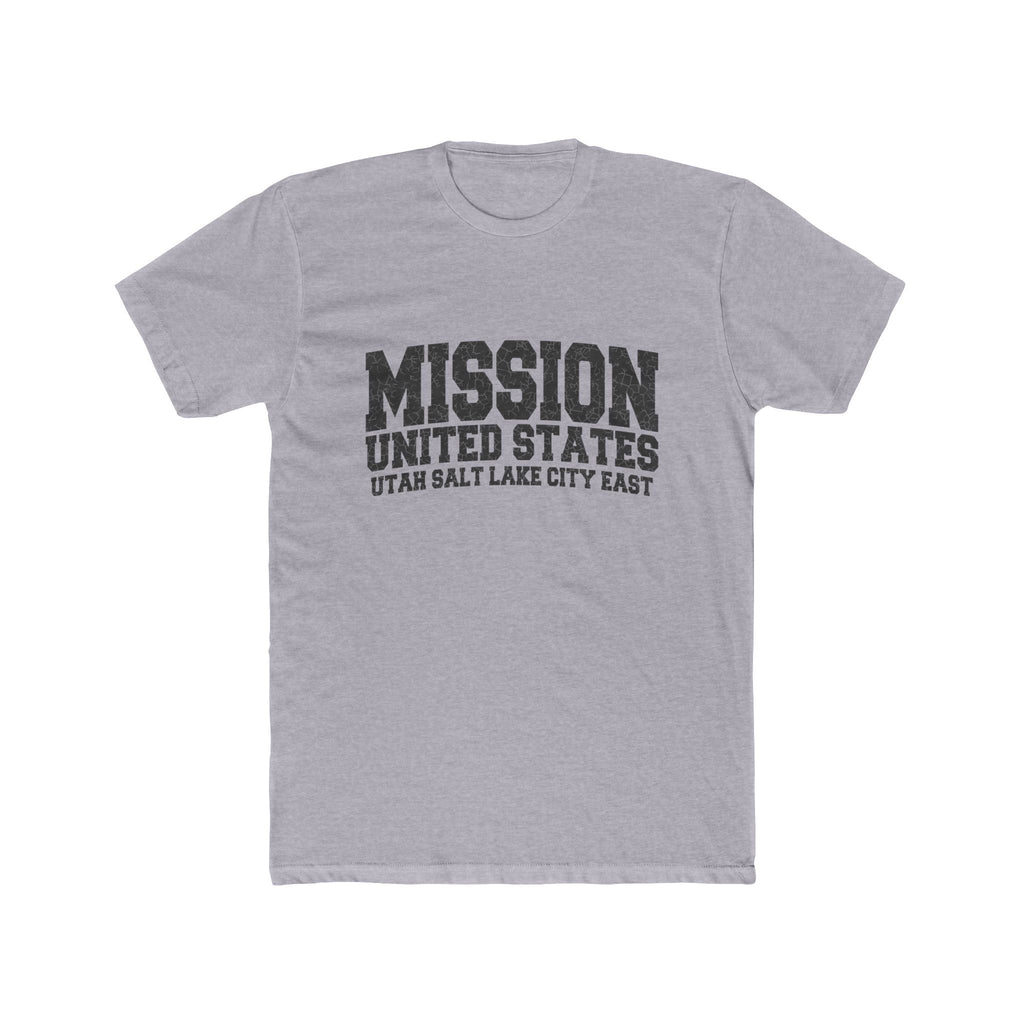 Utah Salt Lake City East Mission T-Shirt in Heather Grey, front view