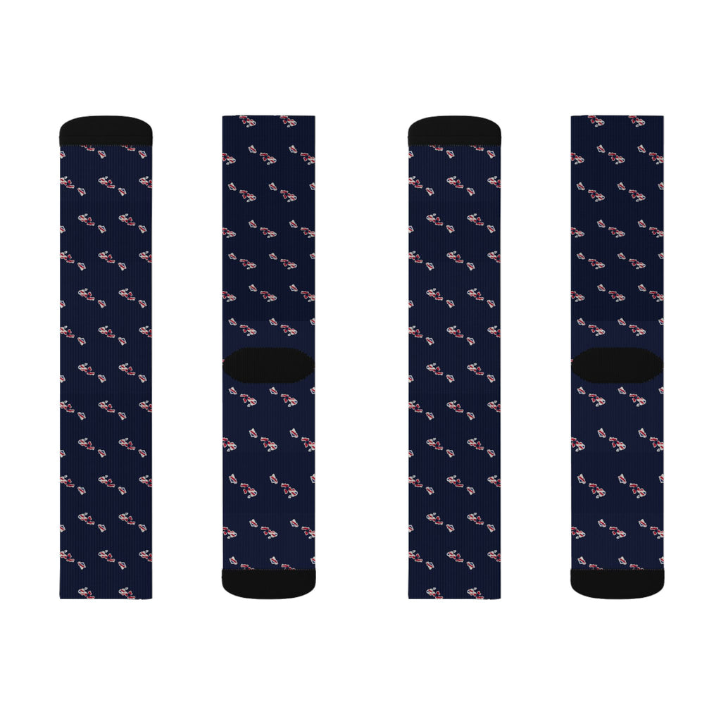 Hawaii Mission Flag Map Socks