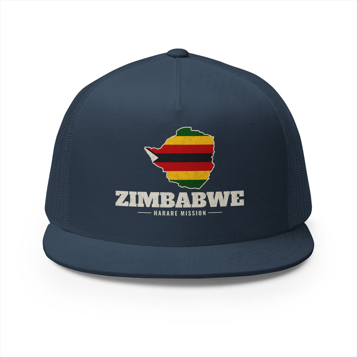 Zimbabwe Harare Mission Flag Map Trucker Hat