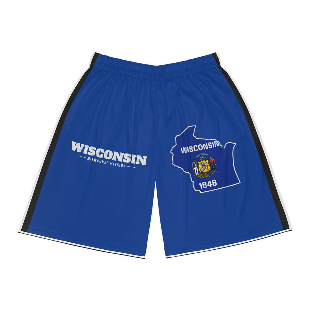Wisconsin Milwaukee Mission Basketball Shorts, front view