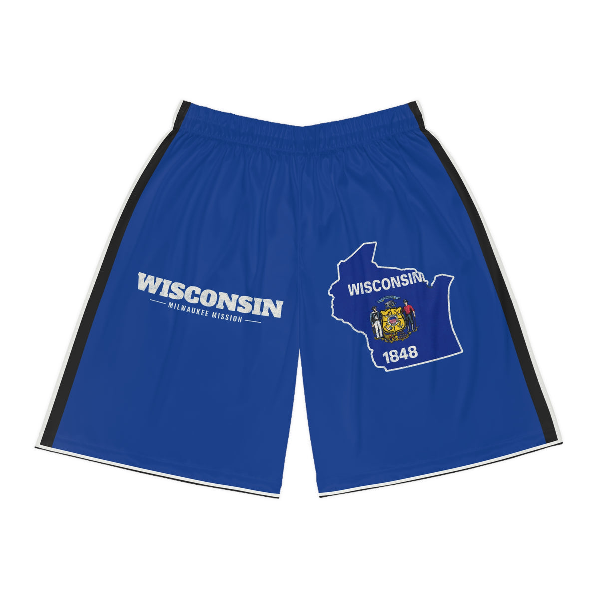 Wisconsin Milwaukee Mission Basketball Shorts, front view