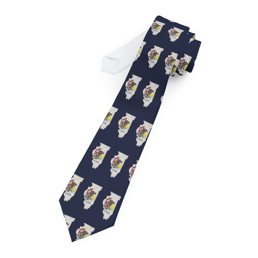 Illinois Mission Flag Map Tie