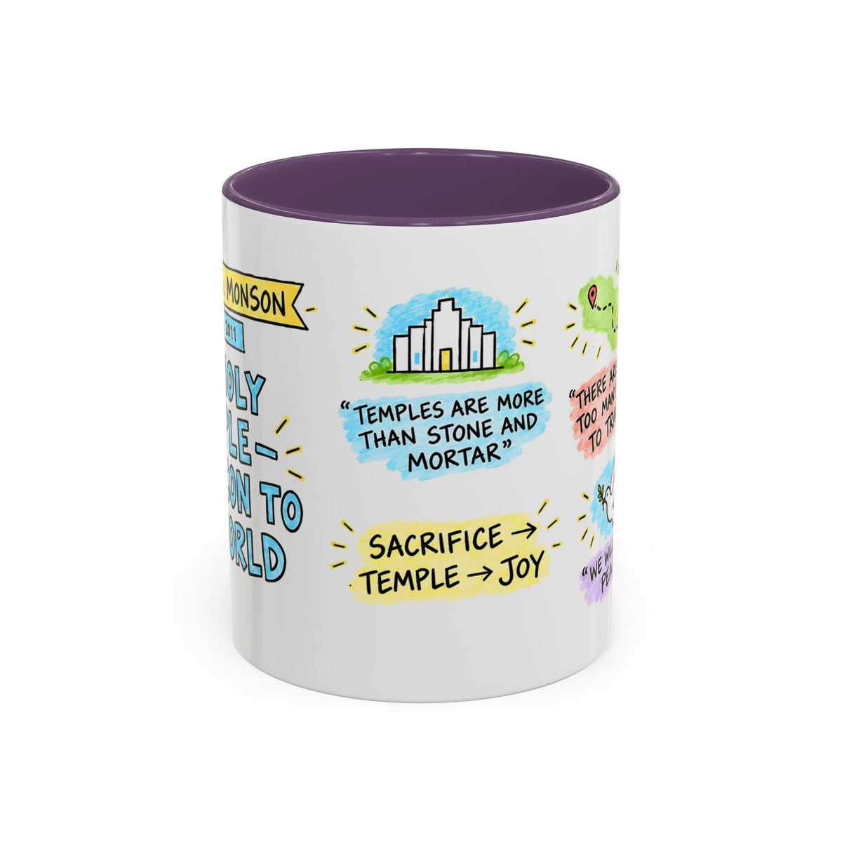 The Holy Temple—a Beacon to the World Sketch Note Mug — Thomas S. Monson