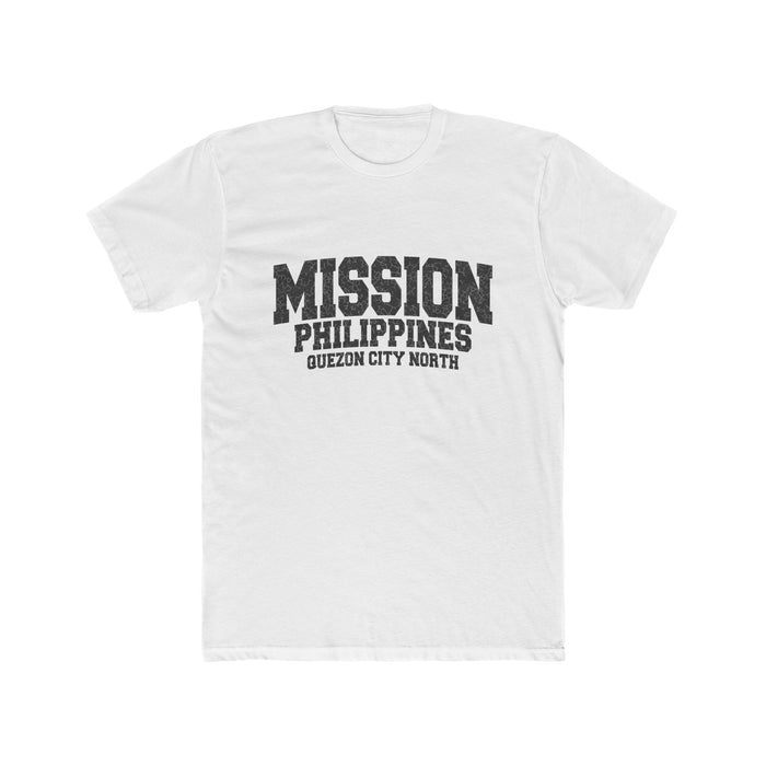 Philippines Quezon City North Mission T-Shirt in Solid White, front view