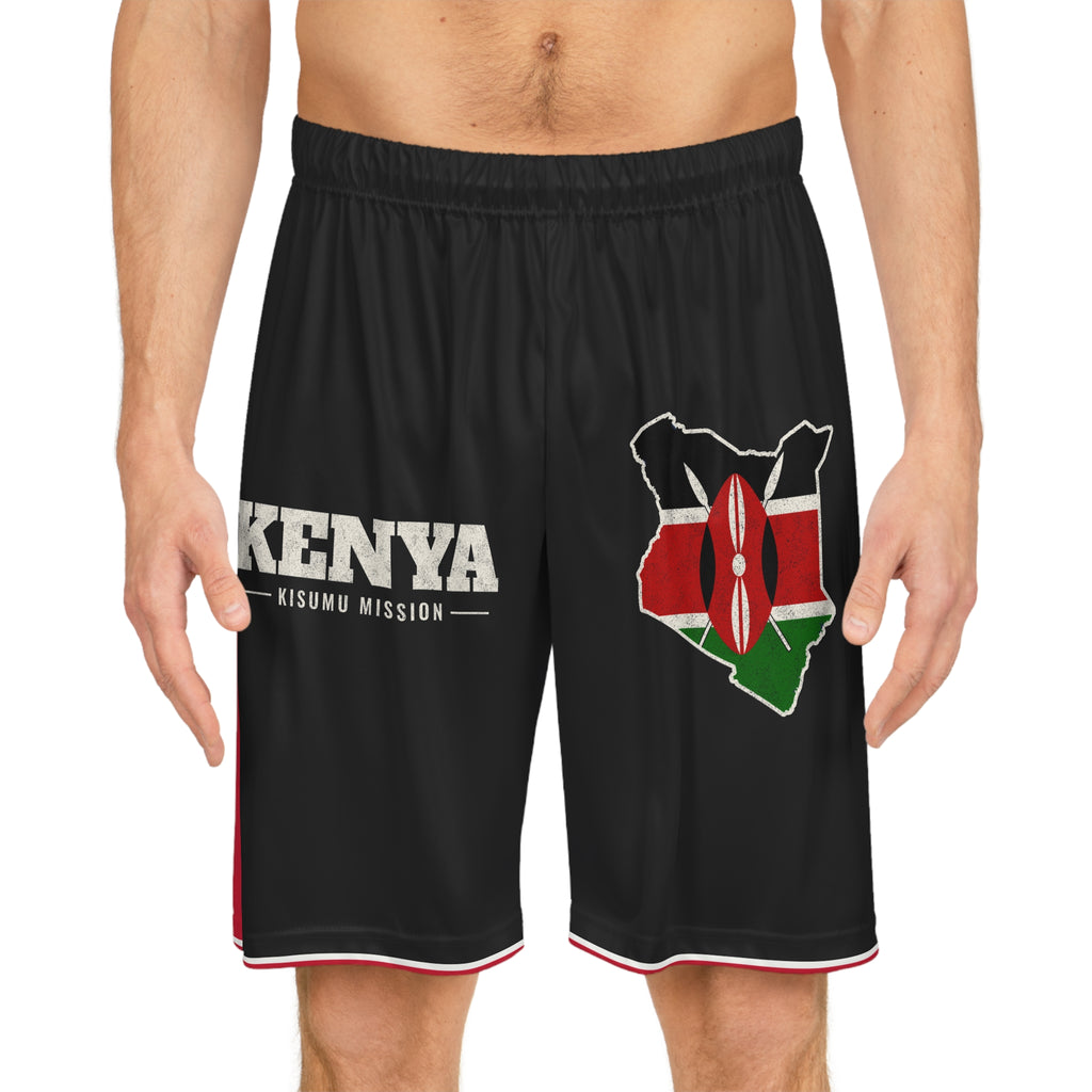 Kenya Kisumu Mission Basketball Shorts, worn, front view