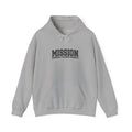 Marshall Islands/Kiribati Mission Hoodie in Sport Grey, front view with the varsity mission design