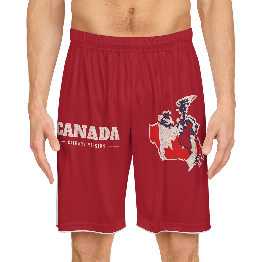 Canada Calgary Mission Basketball Shorts, worn, front view