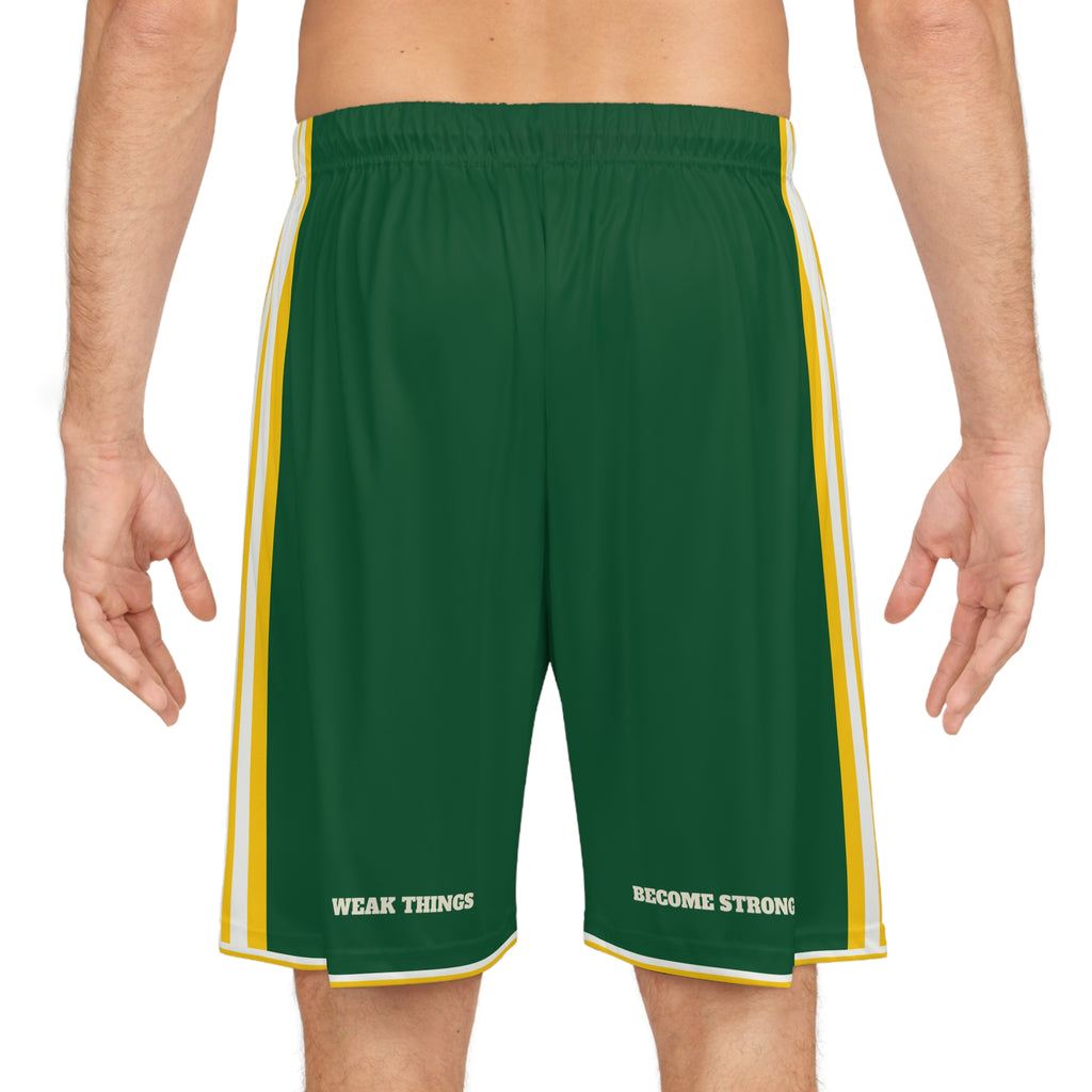 Guyana Georgetown Mission Basketball Shorts, worn, back view