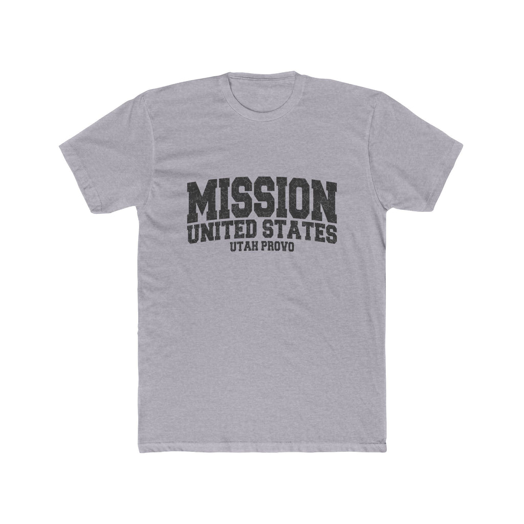Utah Provo Mission T-Shirt in Heather Grey, front view