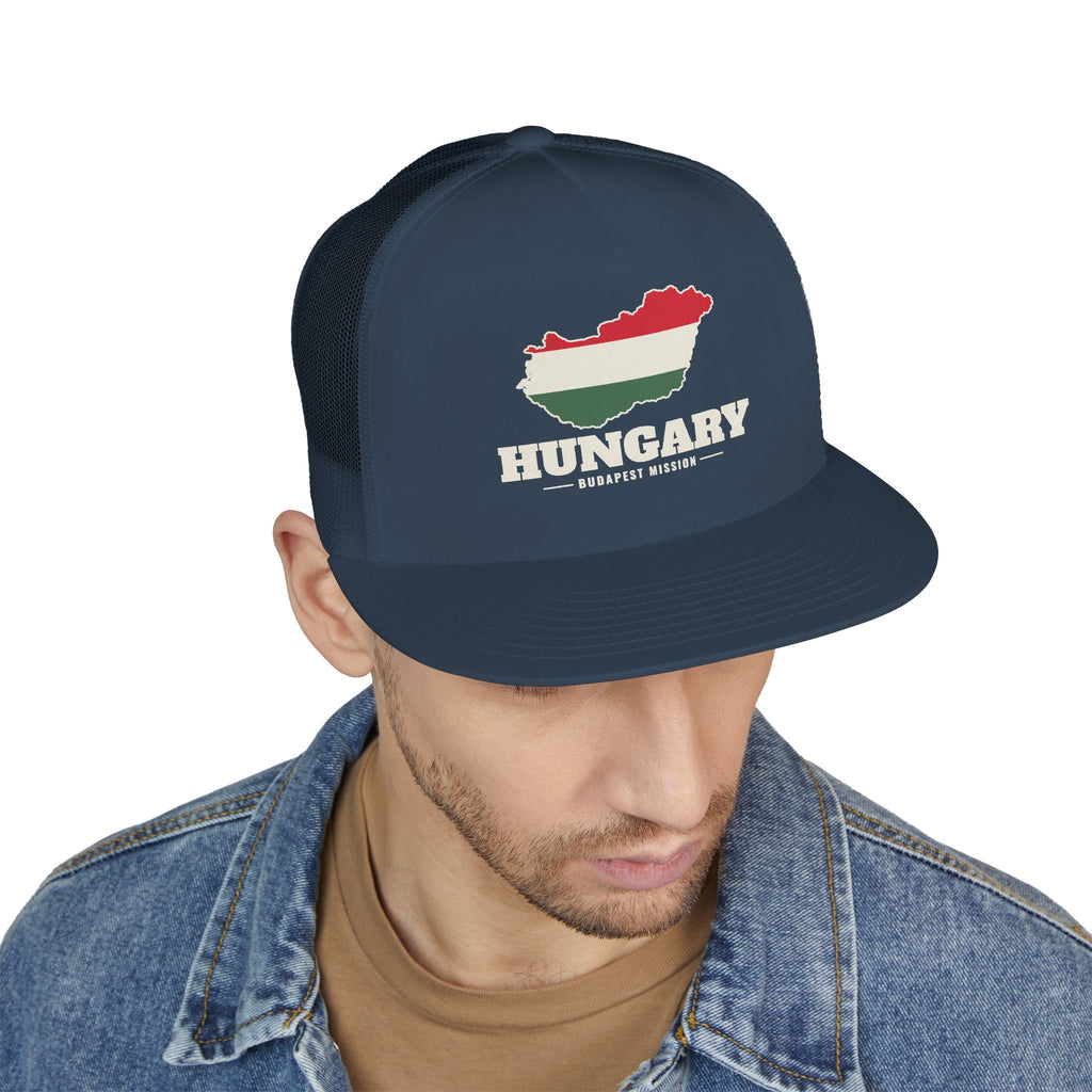 Hungary Budapest Mission Flag Map Trucker Hat