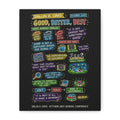 Good, Better, Best Sketch Note Canvas (Black) — Dallin H. Oaks
