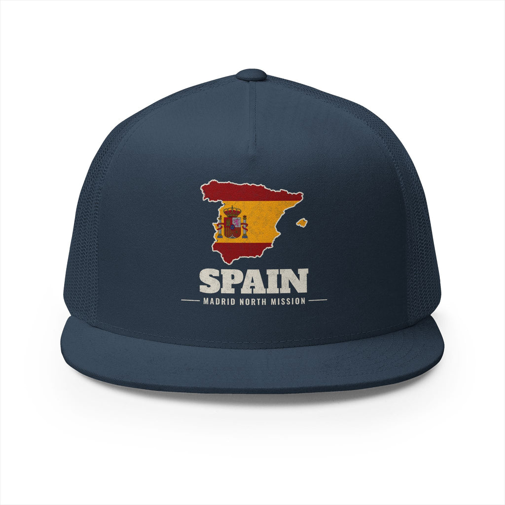 Spain Madrid North Mission Flag Map Trucker Hat
