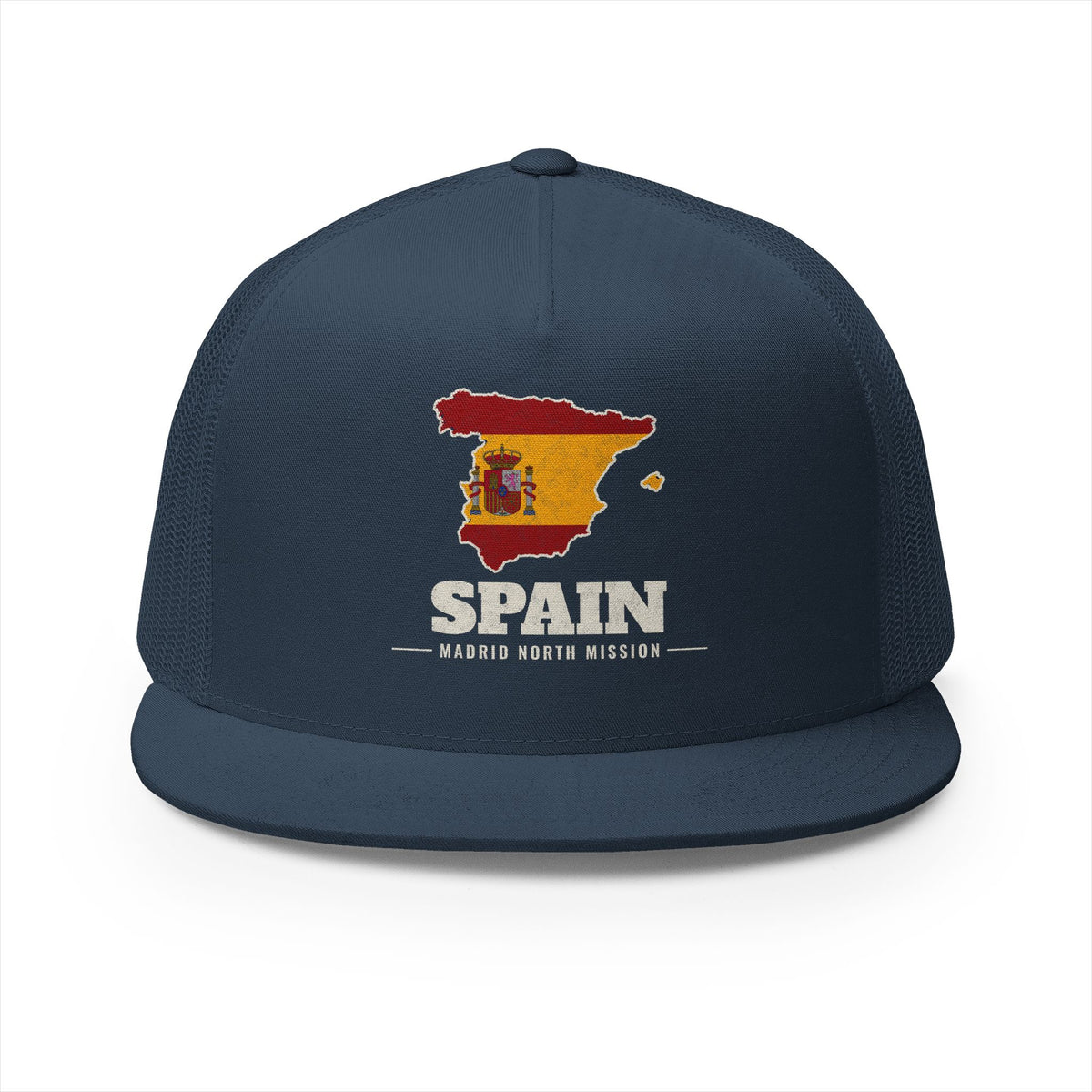 Spain Madrid North Mission Flag Map Trucker Hat