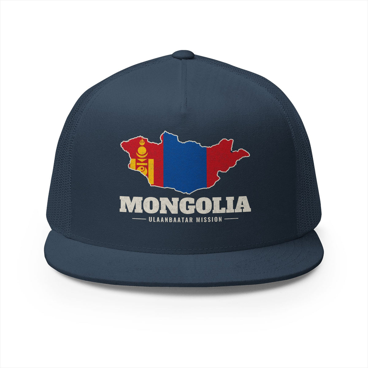 Mongolia Ulaanbaatar Mission Flag Map Trucker Hat
