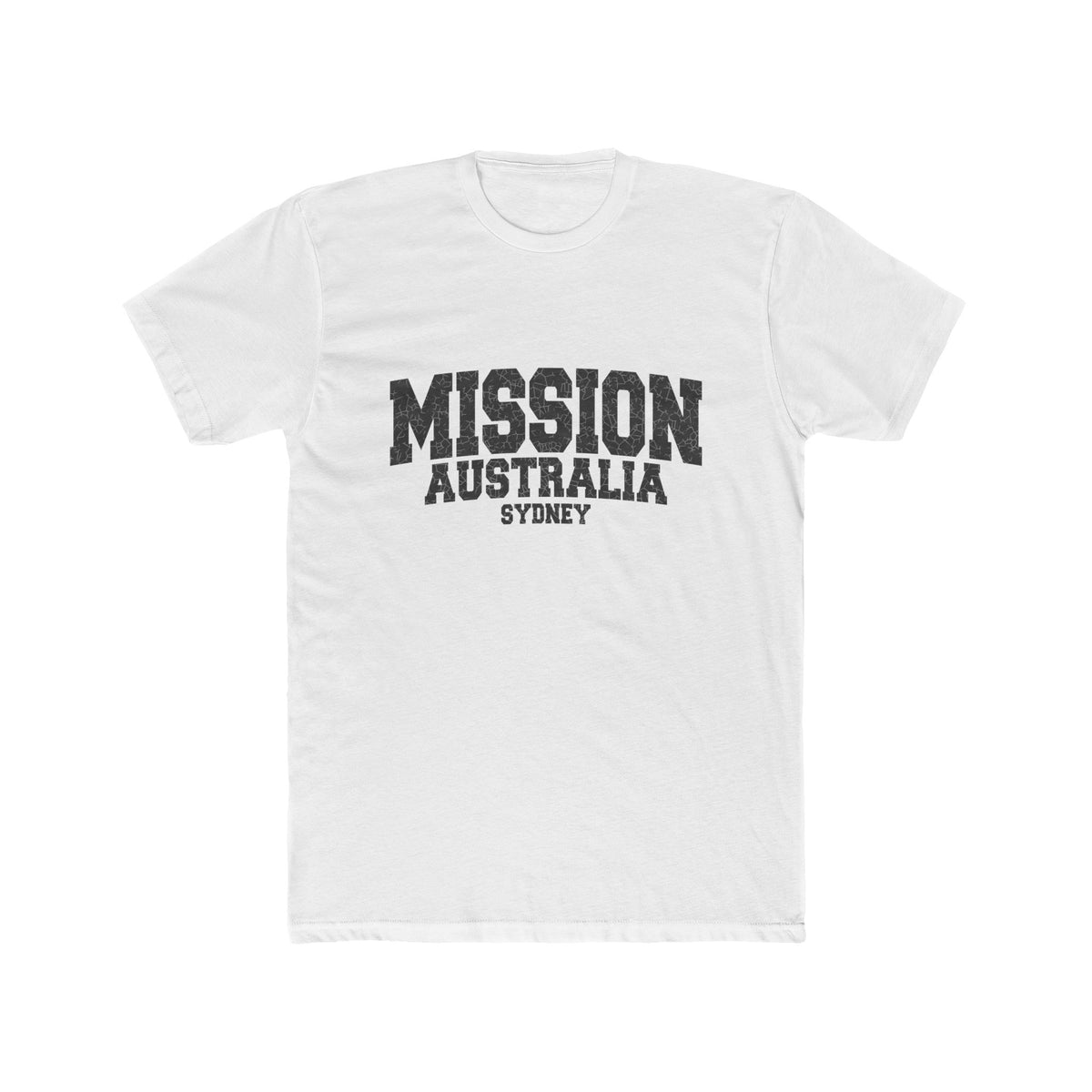 Australia Sydney Mission T-Shirt in Solid White, front view