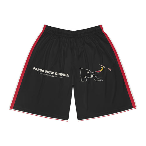 Papua New Guinea Madang Mission Basketball Shorts, front view