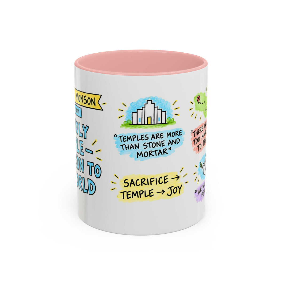 The Holy Temple—a Beacon to the World Sketch Note Mug — Thomas S. Monson
