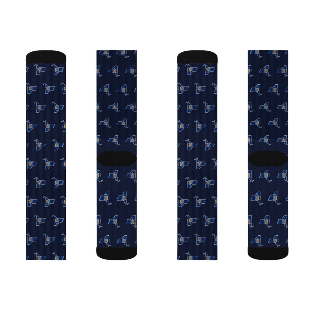 New York Mission Flag Map Socks