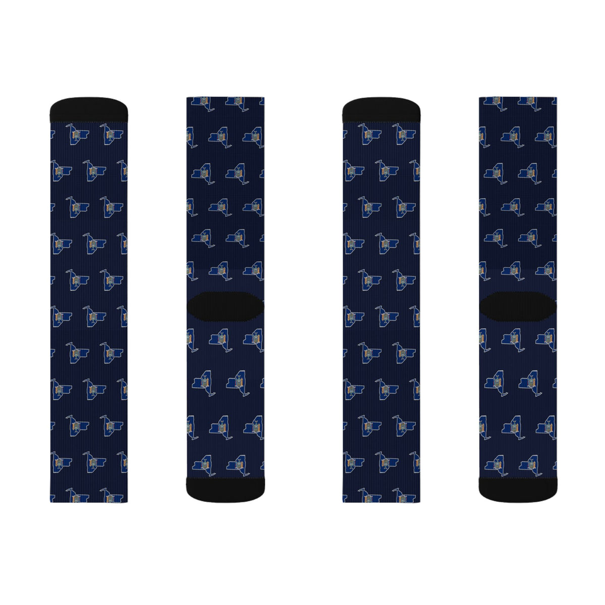 New York Mission Flag Map Socks