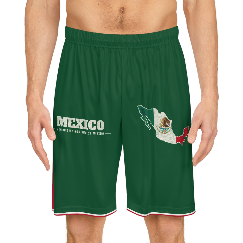 Mexico Mexico City Northwest Mission Basketball Shorts, worn, front view