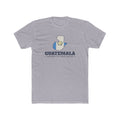 Guatemala Guatemala City Central Mission Flag Map shirt in Heather Grey: flag of Guatemala in the outline of Guatemala with navy lettering, front view