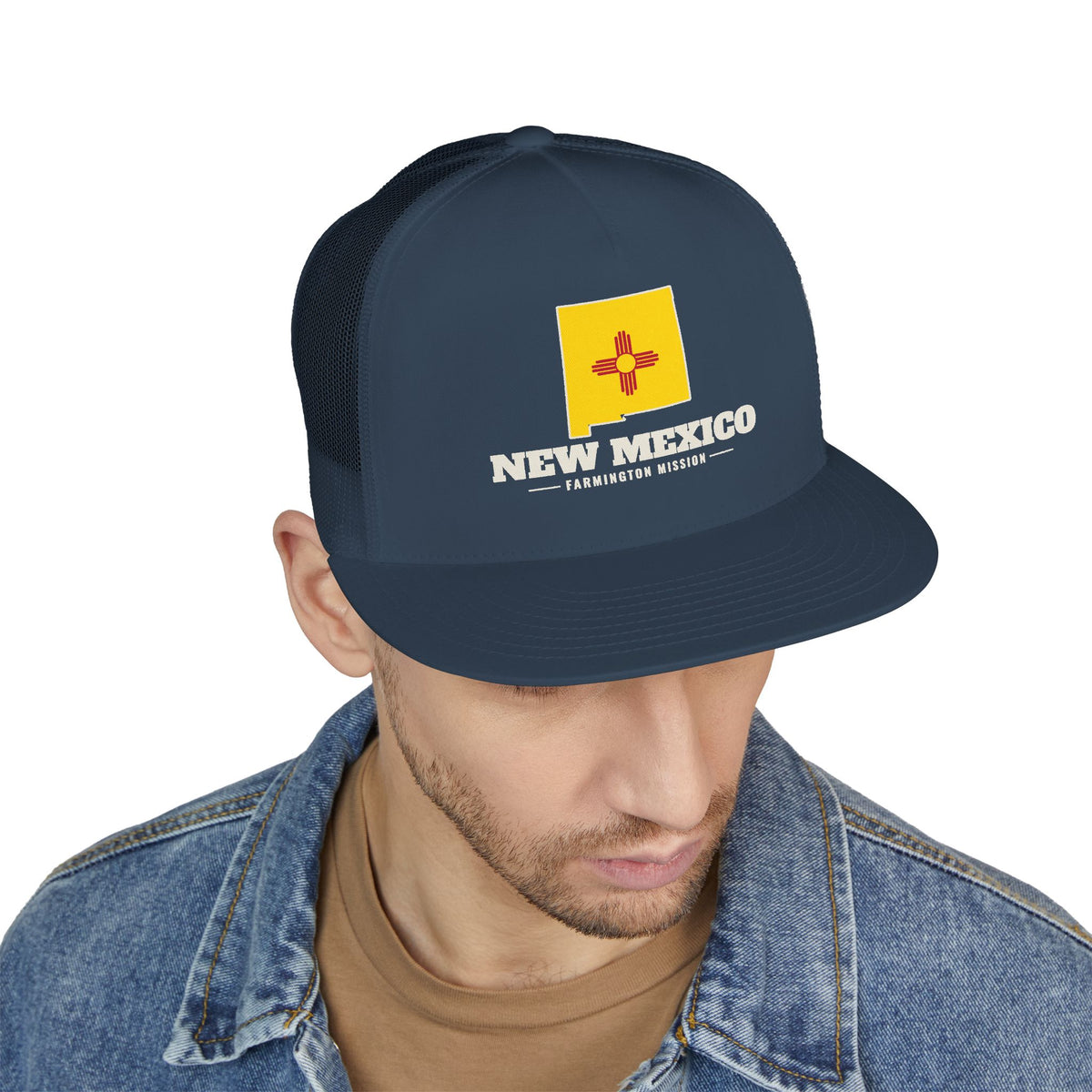 New Mexico Farmington Mission Flag Map Trucker Hat