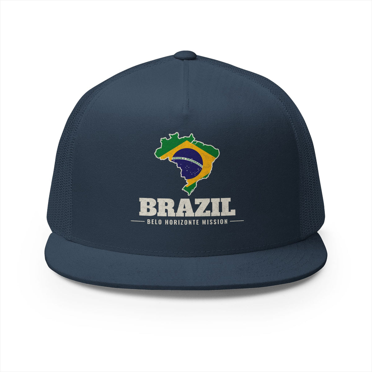 Brazil Belo Horizonte Mission Flag Map Trucker Hat