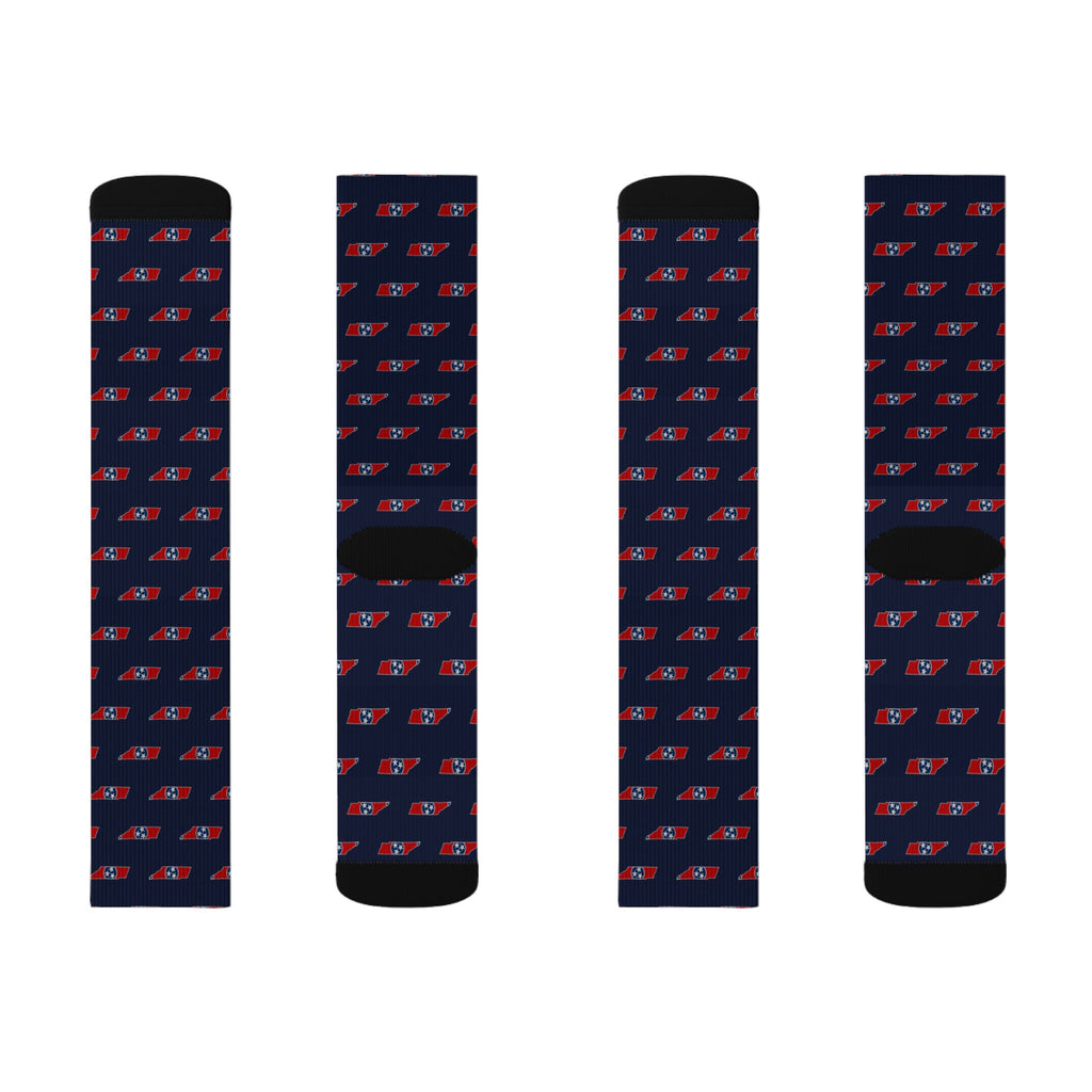 Tennessee Mission Flag Map Socks