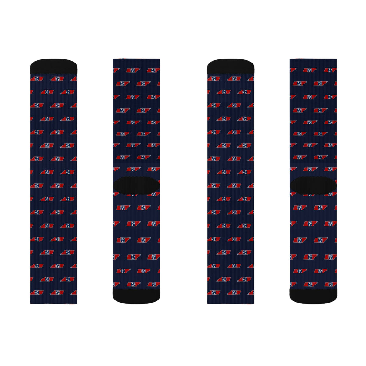 Tennessee Mission Flag Map Socks