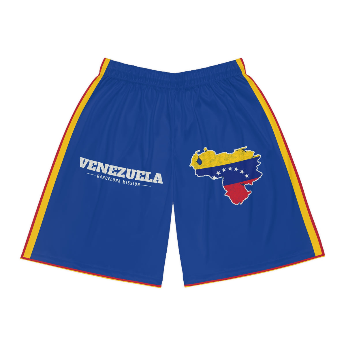 Venezuela Barcelona Mission Basketball Shorts, front view