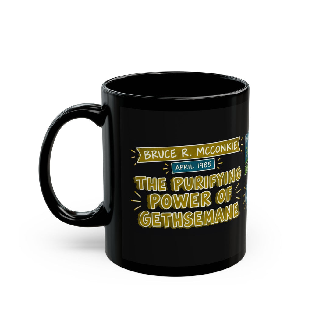 The Purifying Power of Gethsemane Sketch Note Black Mug — Bruce R. McConkie