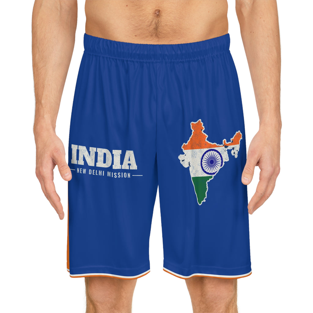 India New Delhi Mission Basketball Shorts, worn, front view