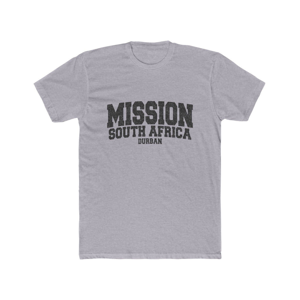 South Africa Durban Mission T-Shirt in Heather Grey, front view