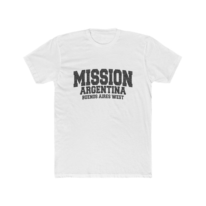 Argentina Buenos Aires West Mission T-Shirt in Solid White, front view
