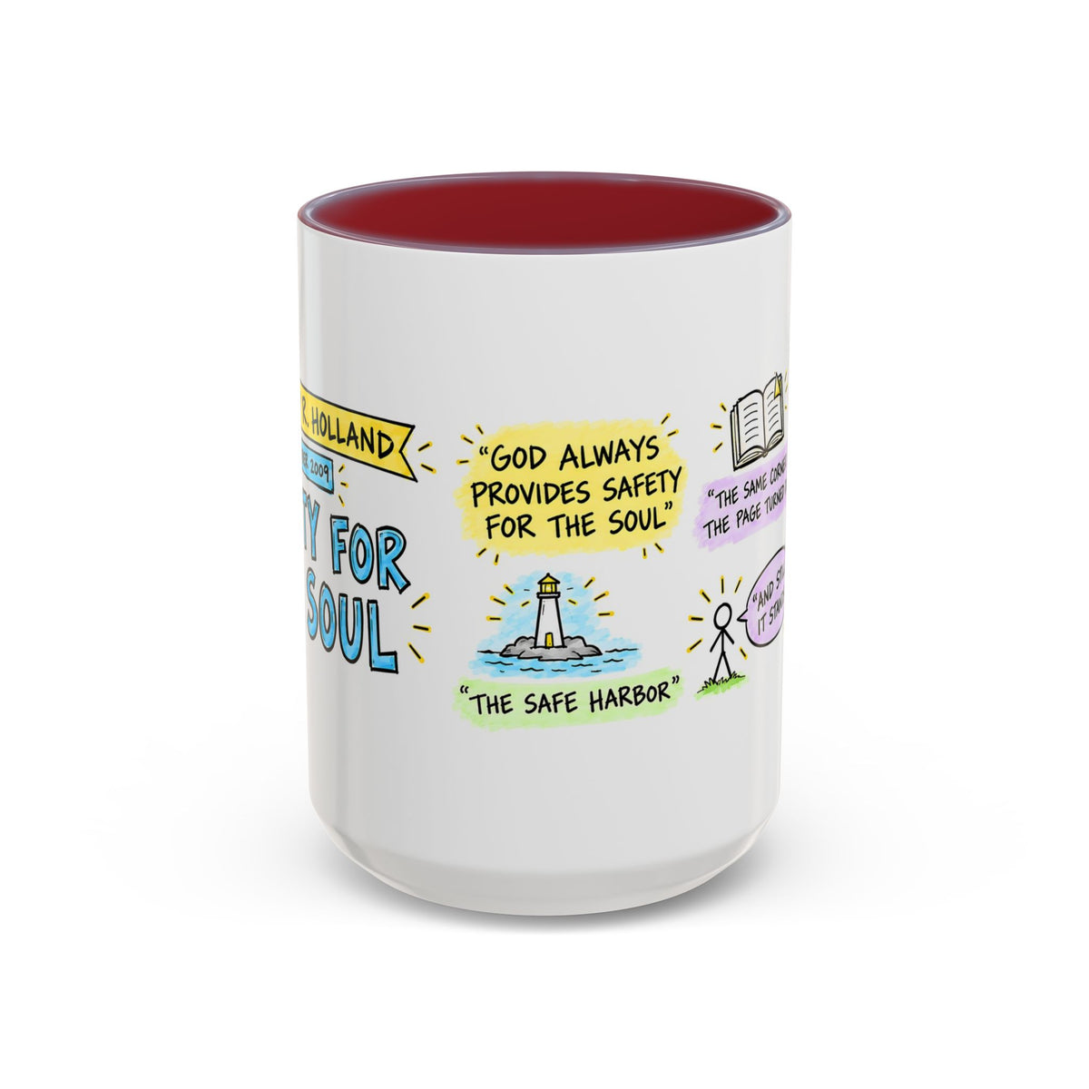 Safety for the Soul Sketch Note Mug — Jeffrey R. Holland