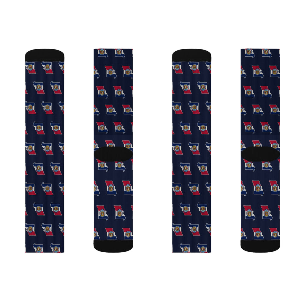 Missouri Mission Flag Map Socks