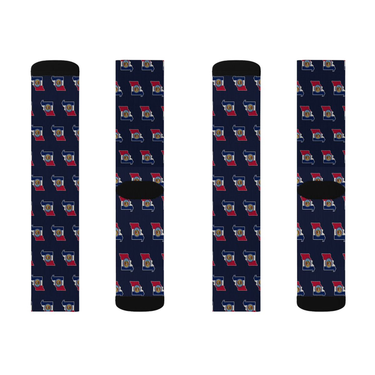 Missouri Mission Flag Map Socks