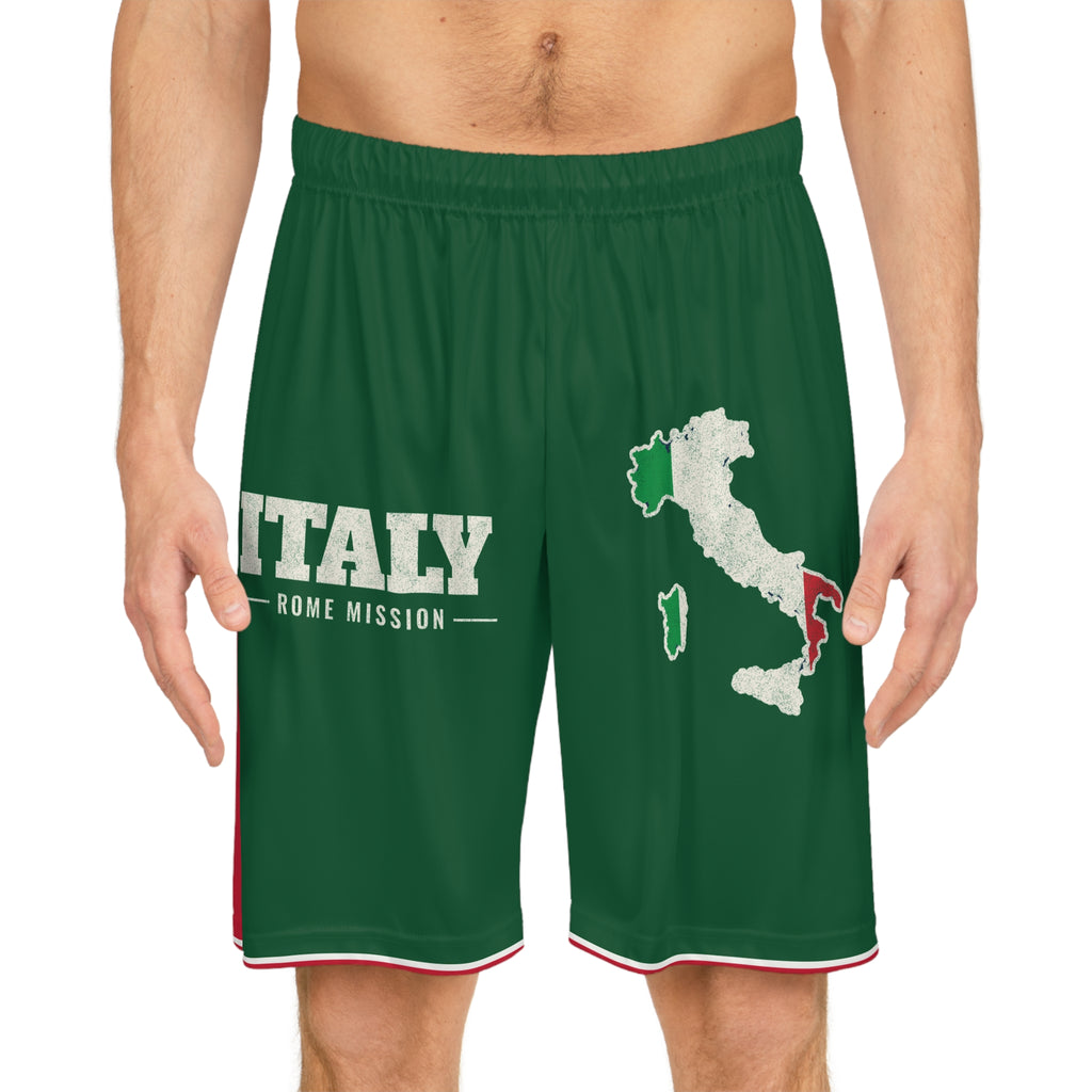 Italy Rome Mission Basketball Shorts, worn, front view