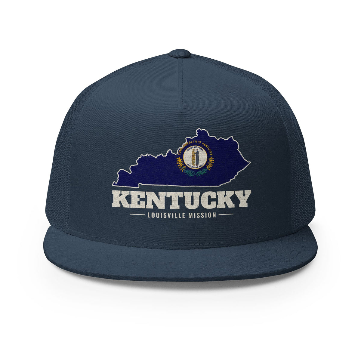 Kentucky Louisville Mission Flag Map Trucker Hat