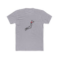 Japan Sapporo Mission Heart Map shirt in Heather Grey: Japan outline with a red heart, front view