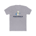 Guatemala Guatemala City East Mission Flag Map shirt in Heather Grey: flag of Guatemala in the outline of Guatemala with navy lettering, front view