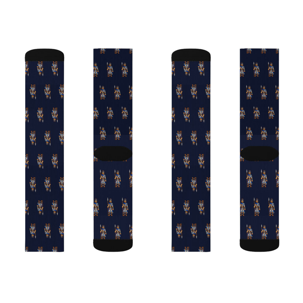 Teancum Brick Chess crew socks by Weak Things view 2