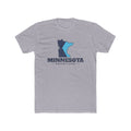 Minnesota Minneapolis Mission Flag Map shirt in Heather Grey: flag-filled map printed on the front