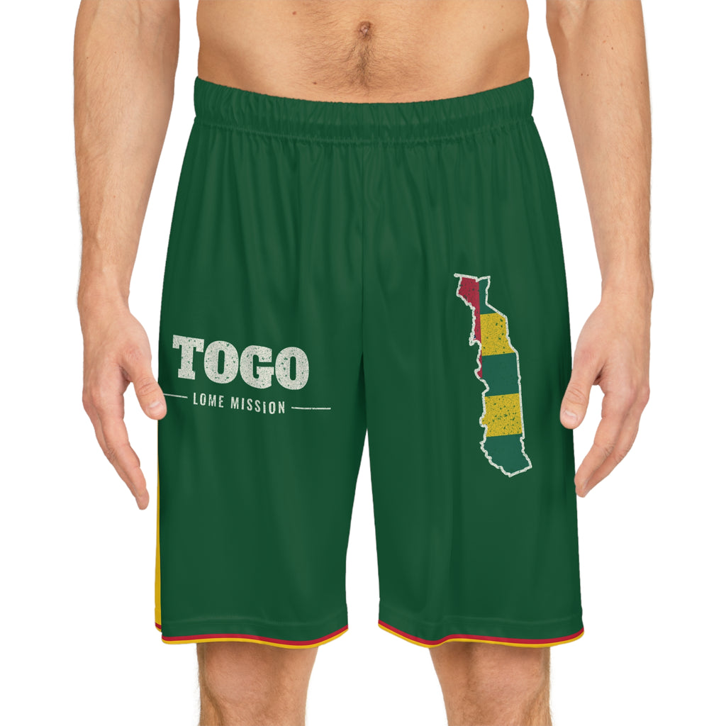 Togo Lome Mission Basketball Shorts, worn, front view